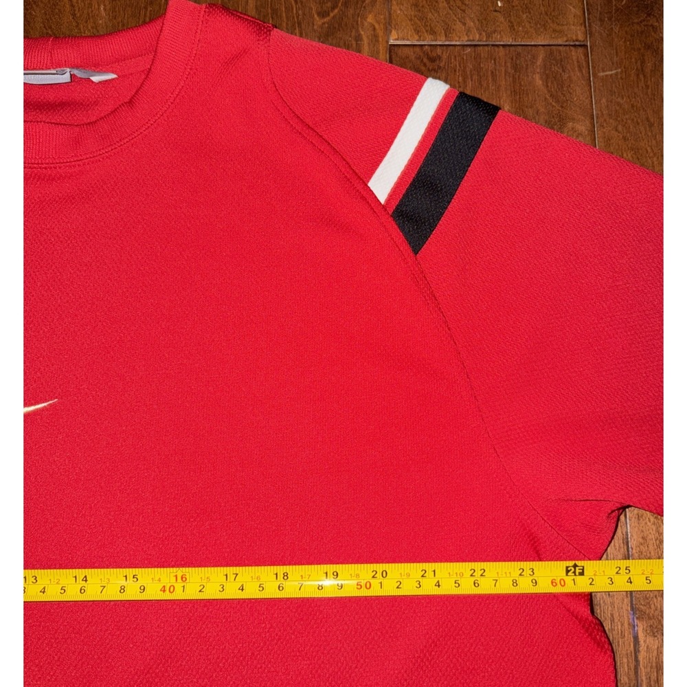 Vintage Y2K Nike Shirt Mens Size 2XL Silver Tag Middle Swoosh Red - Picture 4 of 5